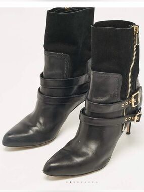 Paul Andrew Black Leather and Suede Ankle Boots-Sz EU 40-US 9.5-10